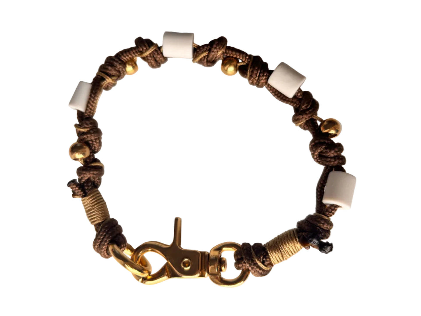 EM Ceramic Necklace Espresso Brown with Beads