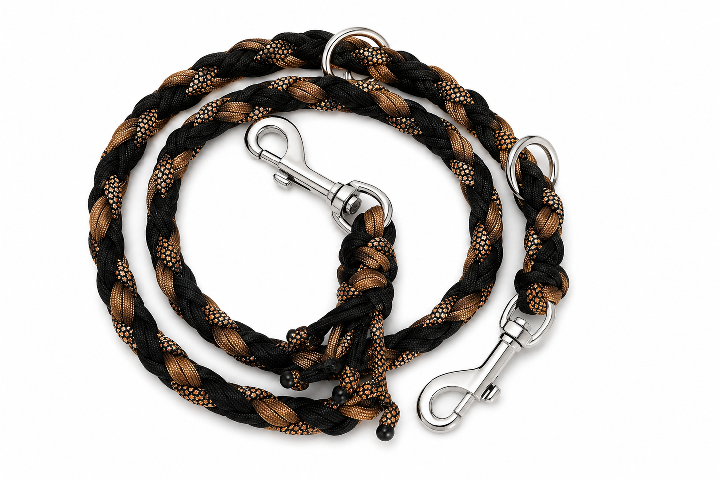 Leash "Flowers" Black-Brown