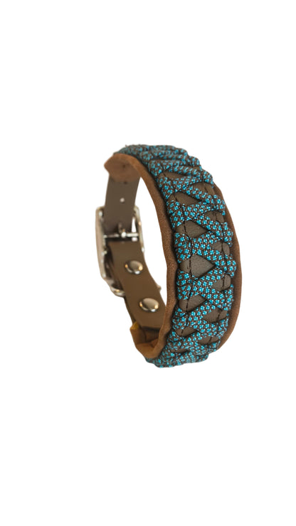 Collier "les petits" turquoise-marron