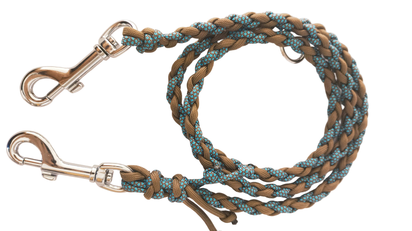 Laisse "les petits" turquoise-marron