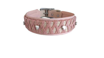 Collier "la côte" rosé avec des petits cœurs