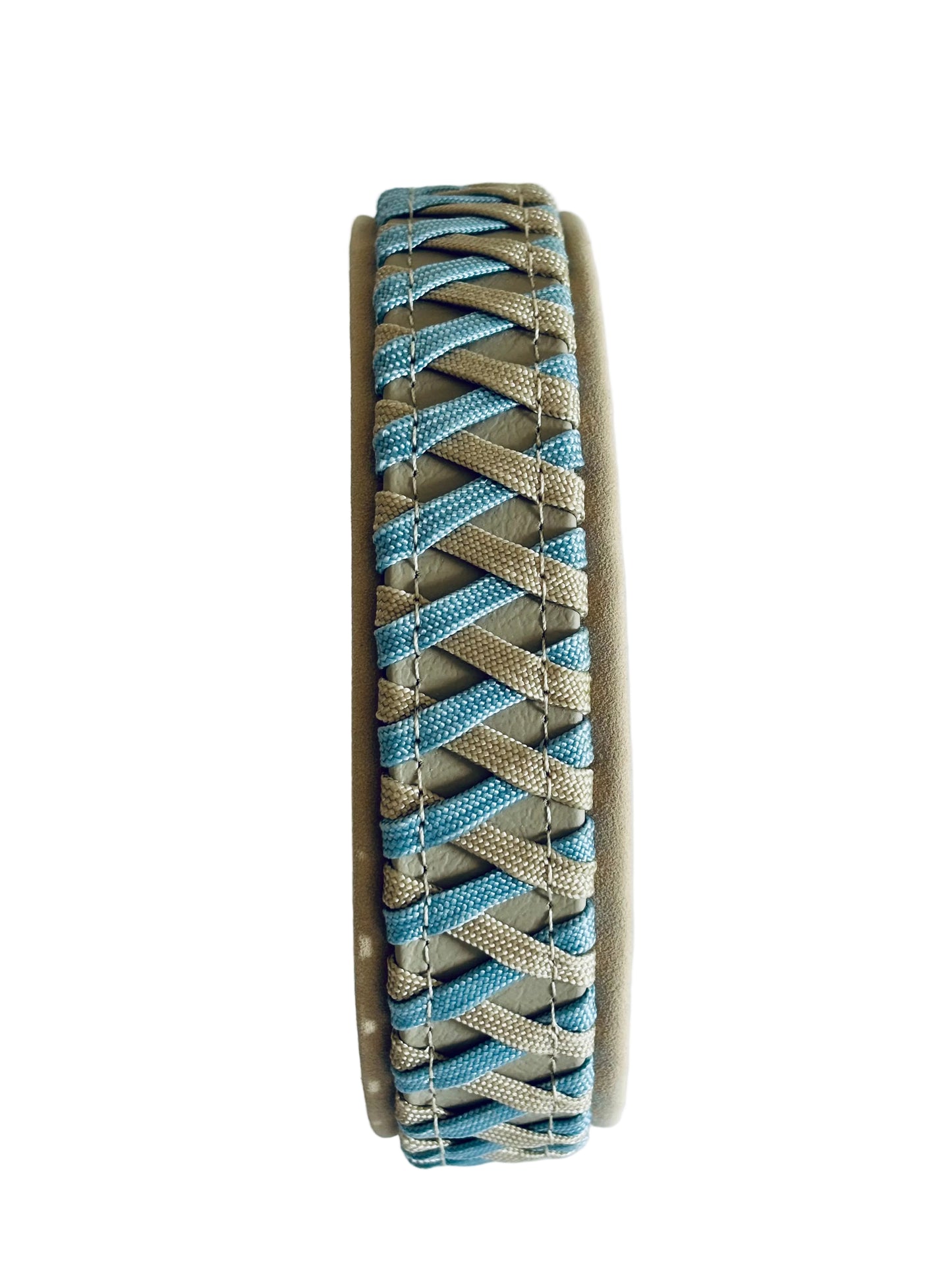Halsband „la côte“ Caffee Latte-Iceblau