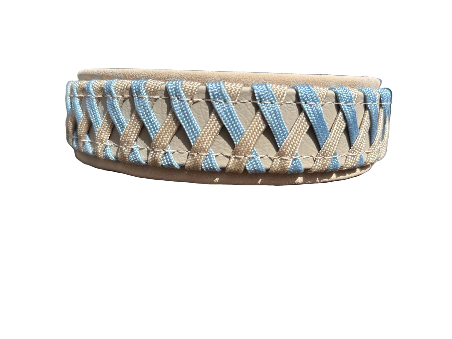 Halsband „la côte“ Caffee Latte-Iceblau