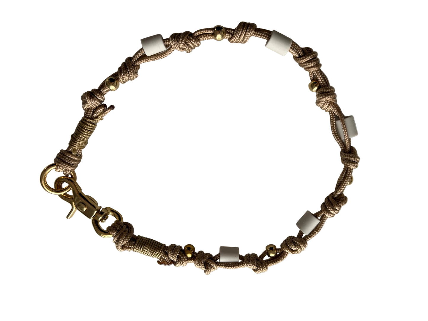EM Keramikkette mit Perlen Gold-Braun