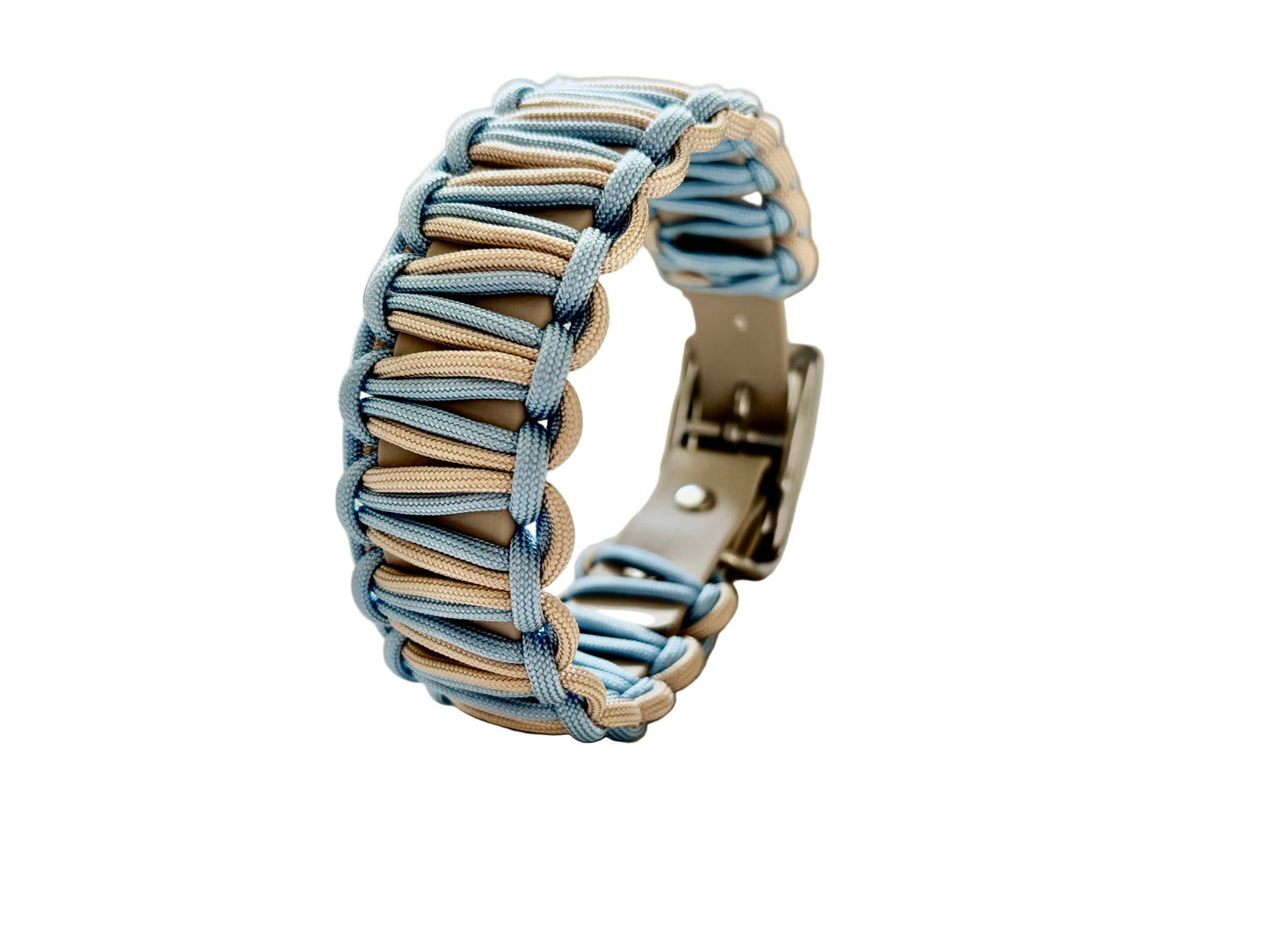 Halsband "le naturel" Caffee Latte-Iceblau