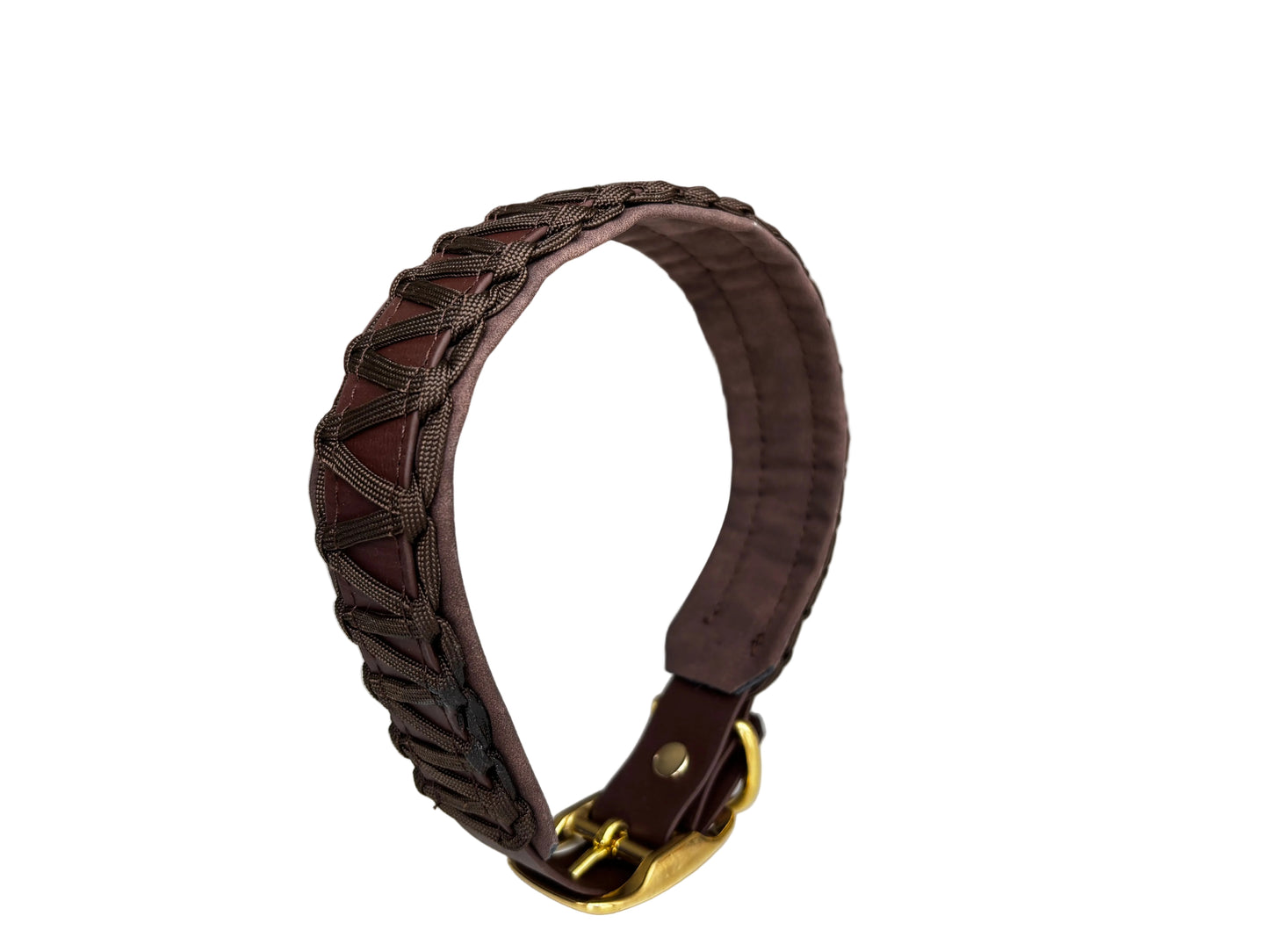 Halsband "les petits" Espressobraun mit Unterpolsterung