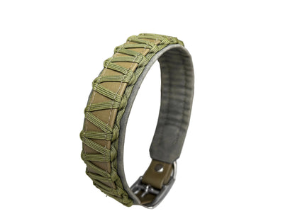 Halsband "les petits" Waldgrün mit Unterpolsetrung