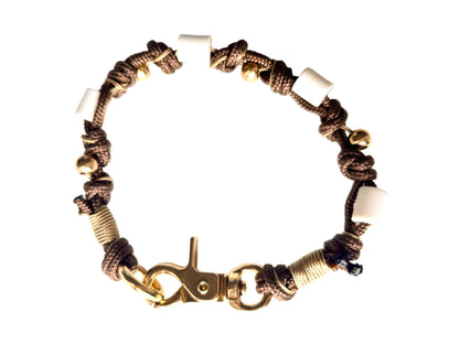 EM Ceramic Necklace Espresso Brown with Beads