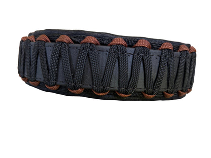 Halsband Schwarz-Choclatbraun mit Unterpolsterung