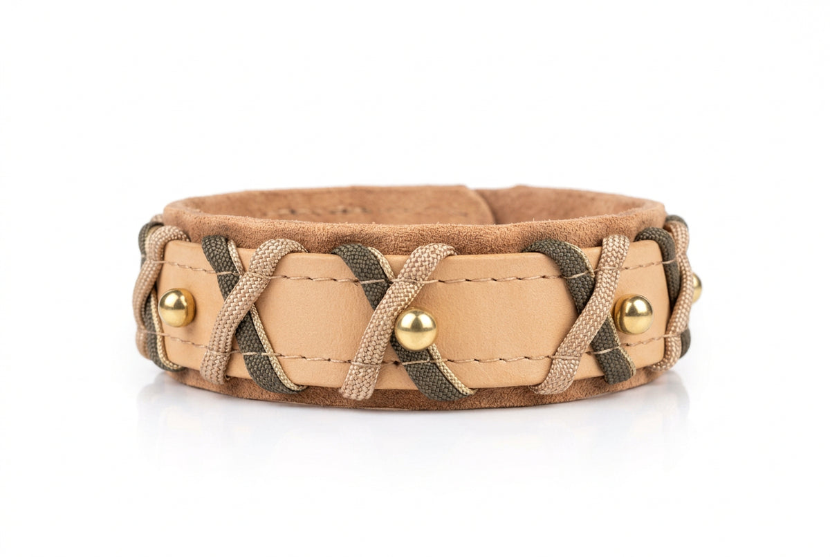 Halsband "les petits" Gold-Braun