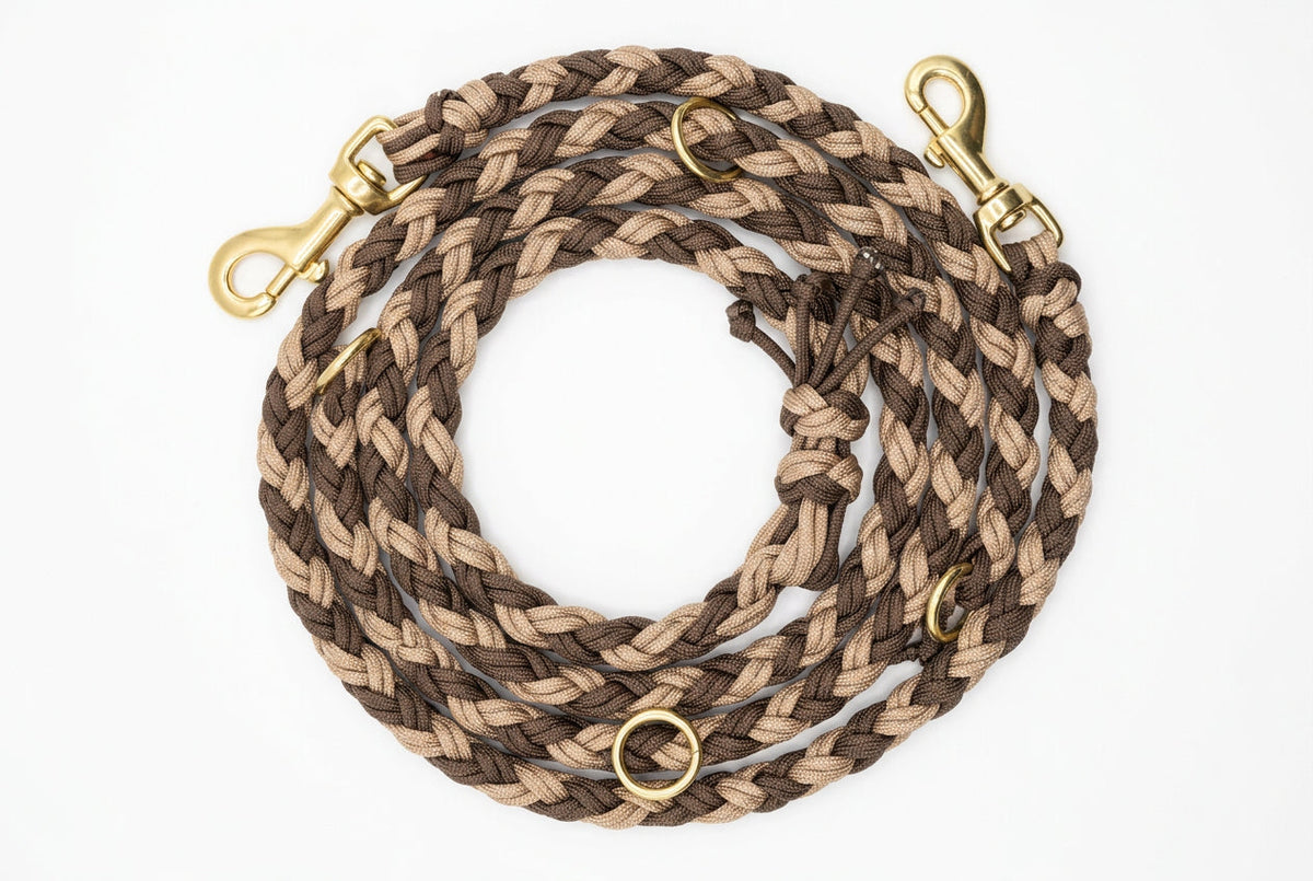 Leine „la forêt“ Gold-Braun