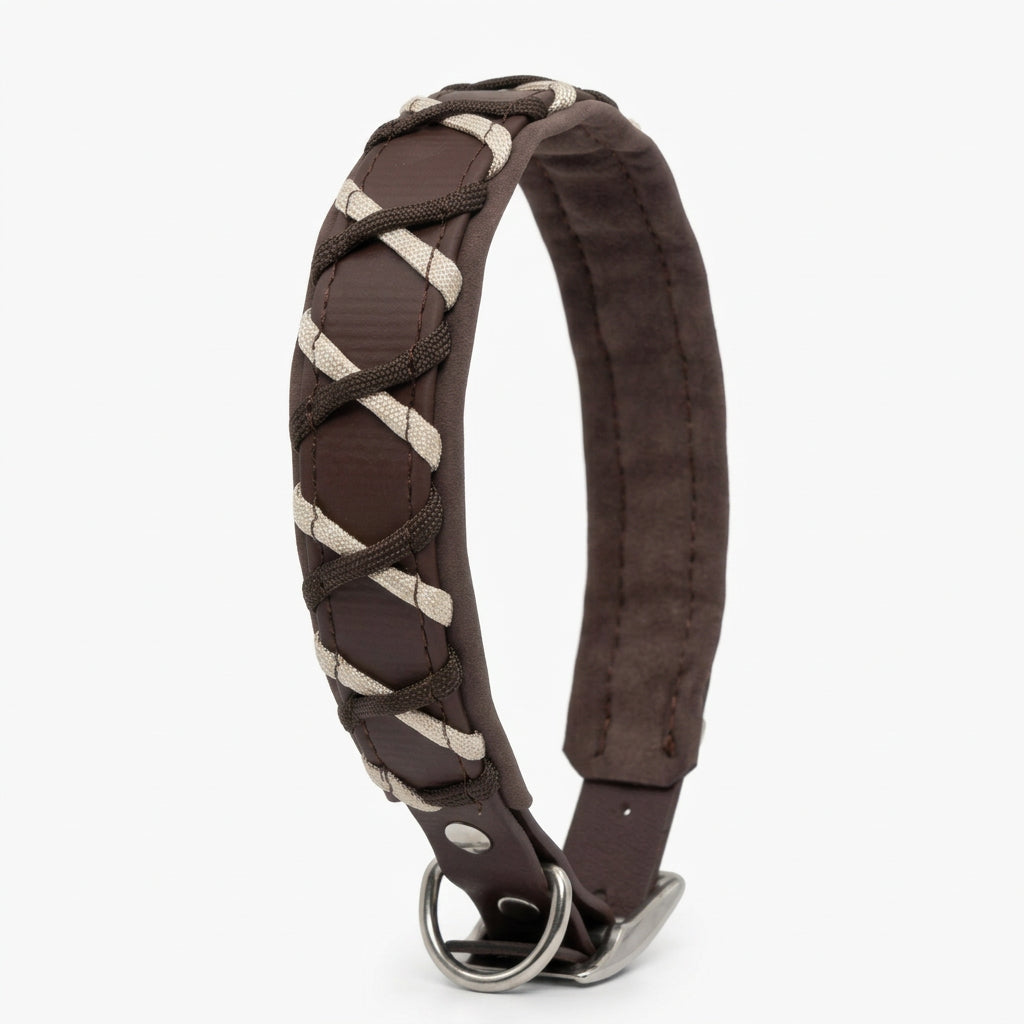 Halsband "la forêt"  Caffee Latte-Braun