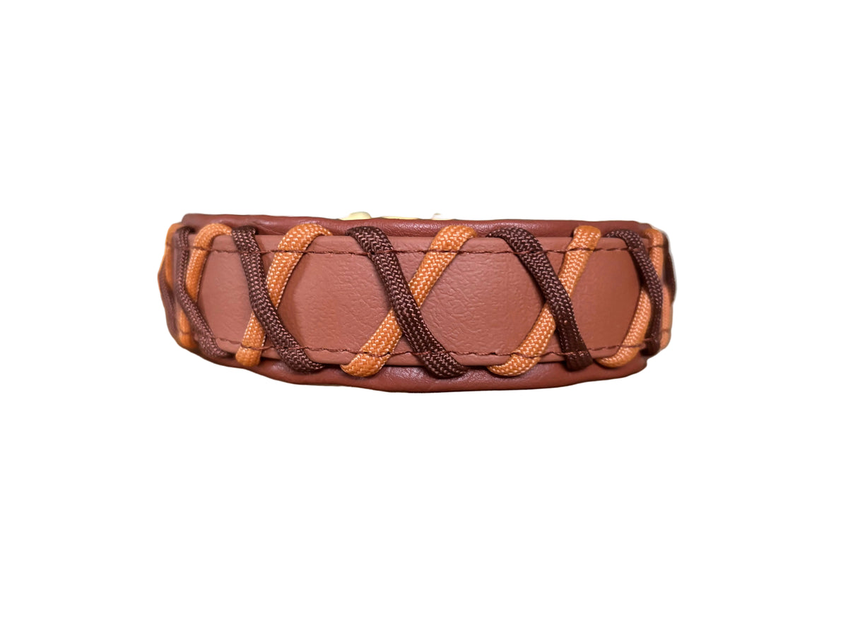 Halsband "la forêt" Cognac-Braun
