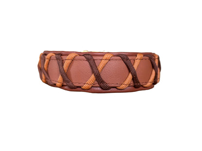 Halsband "la forêt" Cognac-Braun