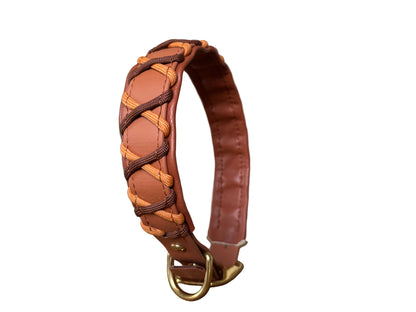 Halsband "la forêt" Cognac-Braun