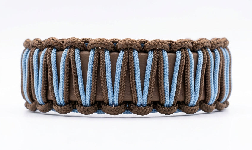 Hundehalsband „les petits“ Branch-Braun-Iceblau
