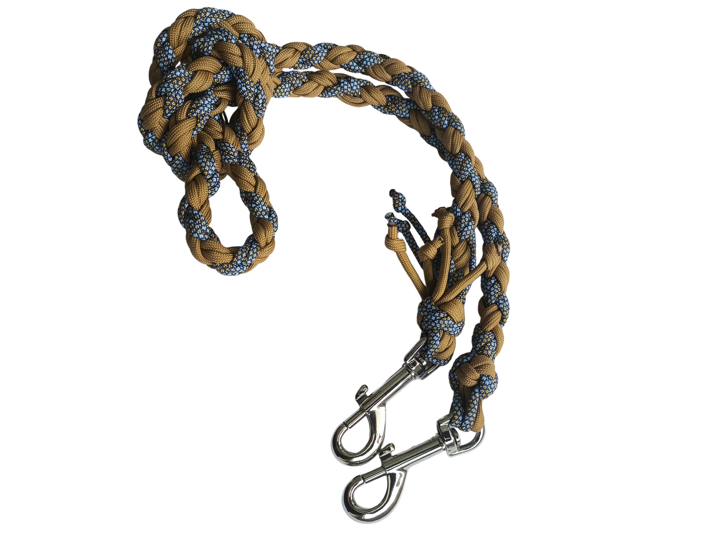 Laisse "les fleurs" Camel-Bleu