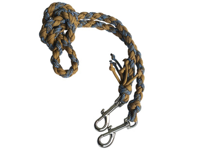 Laisse "les fleurs" Camel-Bleu