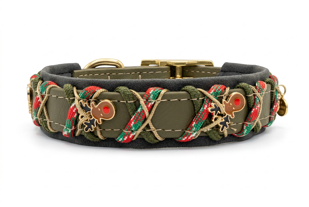 Noel-Halsband auf weißem Hintergrund im Querformat