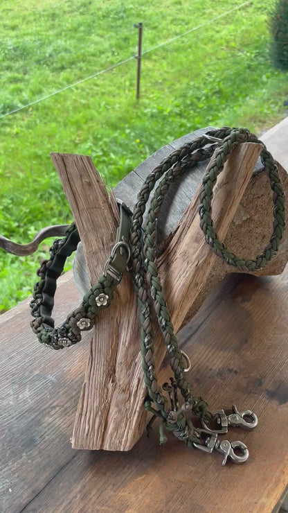 Leine "les fleurs" Armygreen-Camouflage