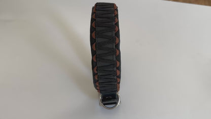 Halsband Schwarz-Choclatbraun mit Unterpolsterung